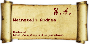 Weinstein Andrea névjegykártya